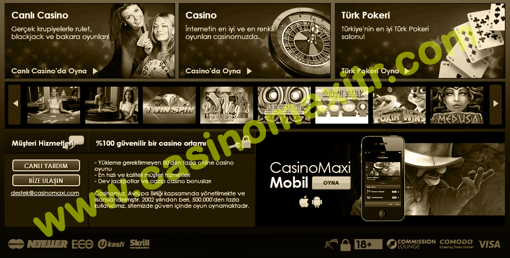 Casinomaxi fan sitemiz hakkında