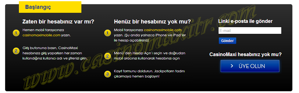CasinoMaxi Mobil Sizlerle